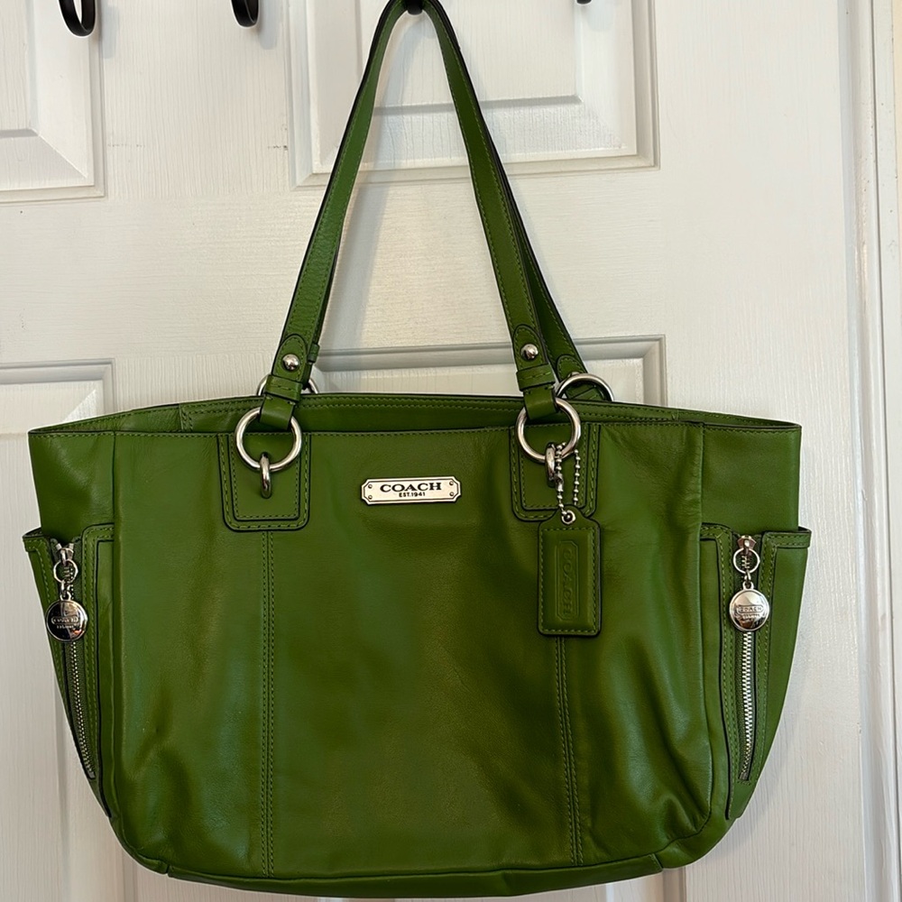 Coach Green Leather Purse